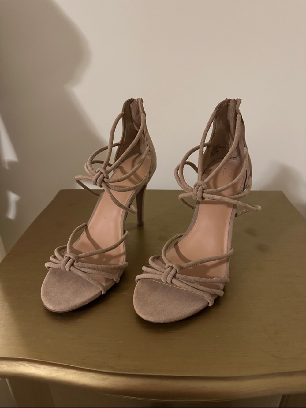 a new day Knotted Strappy High Heel Sandals - Taupe